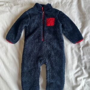 Tommy Hilfiger Navy Blue Fuzzy Baby Suit 12 mos